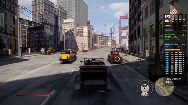 TEST Ryzen 5 2600X+RTX 2060 Super In Mafia  Definitive Edition (1080p High Settings)