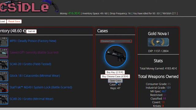 Открываем 150 Chroma Case в CSIDLE смотреть онлайн