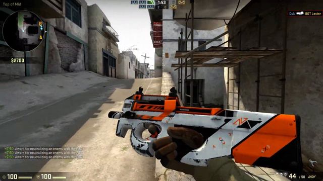 P90 asiimov Battle-Scarred(like field) смотреть онлайн
