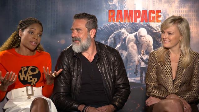 Rampage Interview: Jeffrey Dean Morgan, Naomi Harris, and Malin Akerman смотреть онлайн