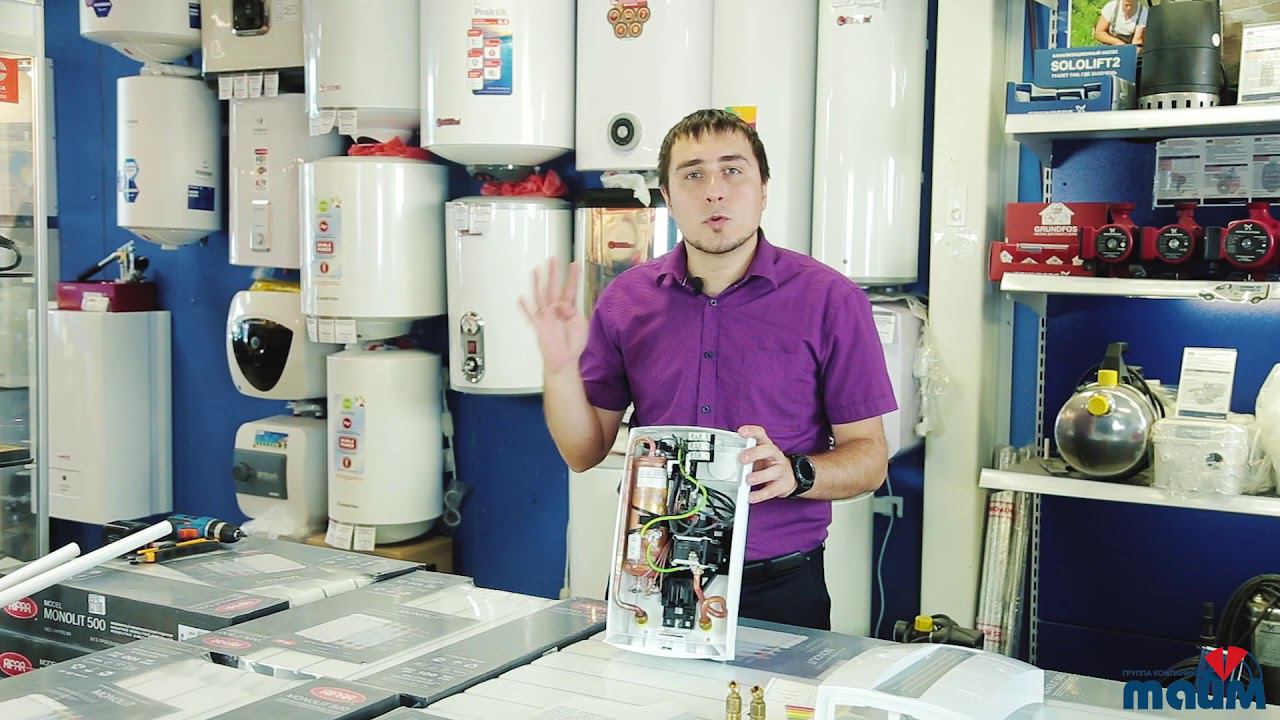 Обзор проточного водонагревателя Stibel Eltron DHC 8 или что делать если нет горячей воды. смотреть онлайн