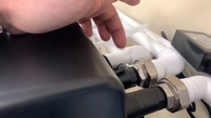 Подключение системы очистки воды - фильтр ионообменный, фильтр с активированным кокосовым углём