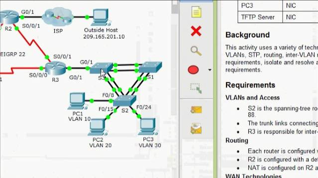 8.2.4.12 Packet Tracer - Troubleshooting Enterprise Networks 1 смотреть онлайн