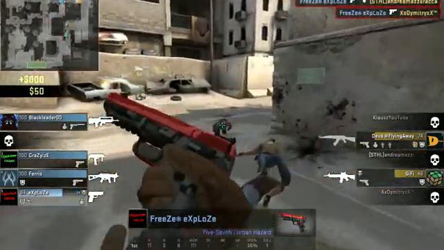taking down 4 terrorists with Five-SeveN csgo смотреть онлайн