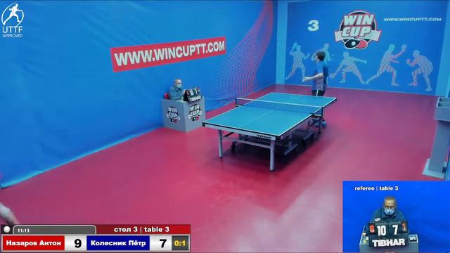 Назаров Антон 3-1 Колесник Пётр Турнир Восток 3 WINCUP 14.11.21 Прямая Трансляция Зал 3 смотреть онлайн