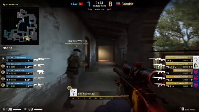 POV CS:GO - Sh1ro (31/06) Gambit Vs SAw [ INFERNO ]
