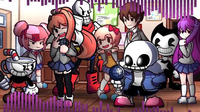 Peaceful Judgement / Sans vs Monika / Sansational v2 x Reconcillation / FNF Mashup смотреть онлайн