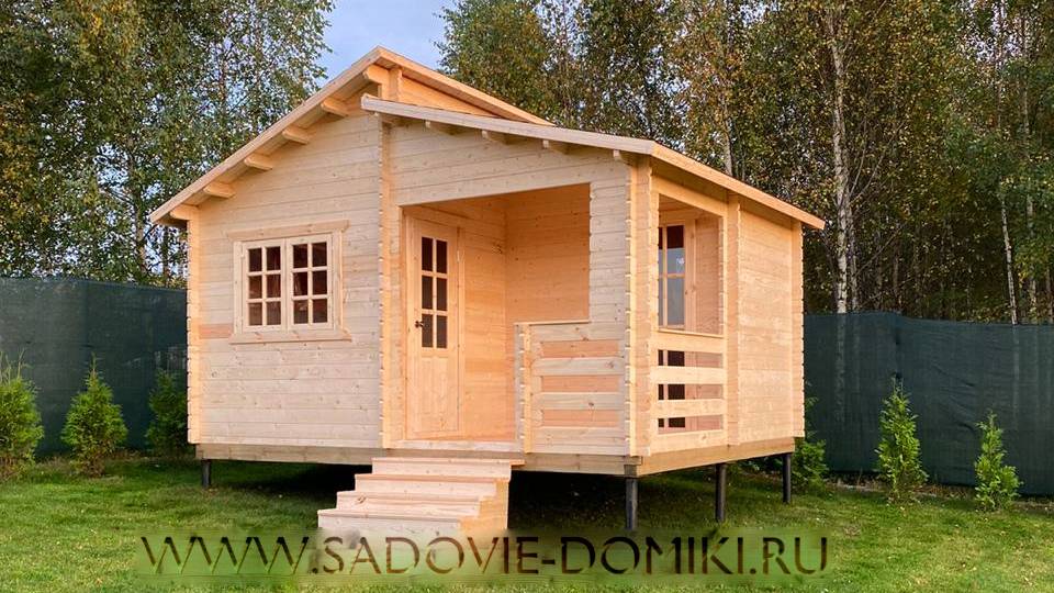 "Садовые Домики.Ру" - отзыв от Заказчицы на домик по проекту "Летняя кухня с верандой Мини" 5х4 смотреть онлайн
