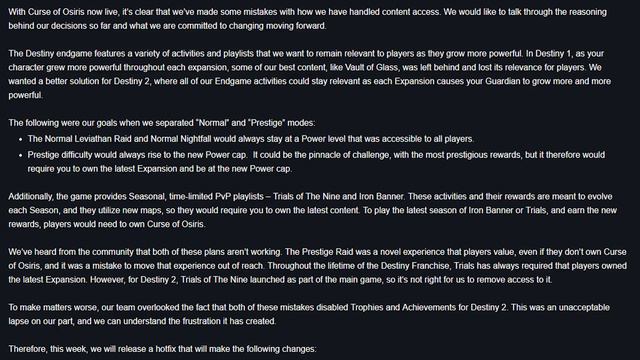 Bungie Backs Off on Locking Old Destiny 2 Content Behind DLC & Admits "Mistake" смотреть онлайн