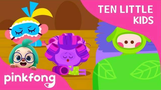 Ten Little Kids In A Bed | Ten Little Kids Songs | Pinkfong Songs For Children