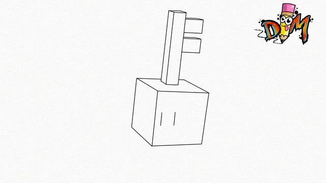 COMO DIBUJAR A KEY GOLEM DE MINECRAFT DUNGEONS | How To Draw Key Golem From Minecraft Dungeons