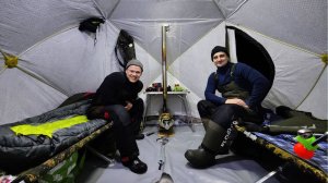 Зимняя рыбалка с ночевкой. Прекрасный отдых!