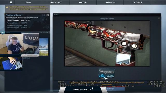 S1mple got a Freakazoid sticker смотреть онлайн