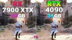 RX 7900 XTX vs RTX 4090 in Assassin's Creed Mirage