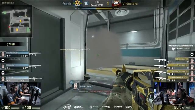 CS:GO Fnatic vs Virtus Pro [Train] Map 1 IEM Katowice 2016 Quarterfinal 2 смотреть онлайн