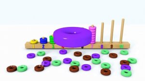 Учим цвета - цветные пончики - учим цифры