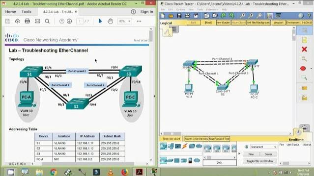 4.2.2.4 Lab - Troubleshooting EtherChannel смотреть онлайн
