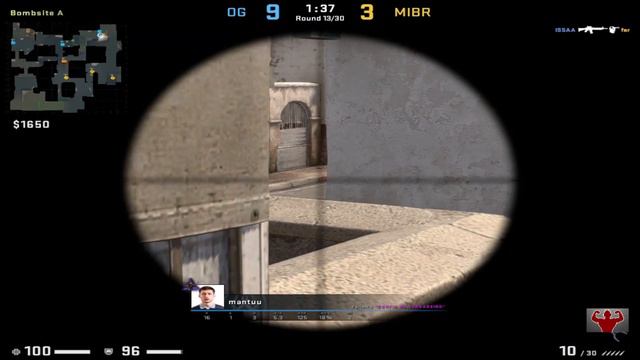 CS:GO POV - mantuu (OG)(26-6) vs MiBR / dust2 / cs_summit 5 смотреть онлайн