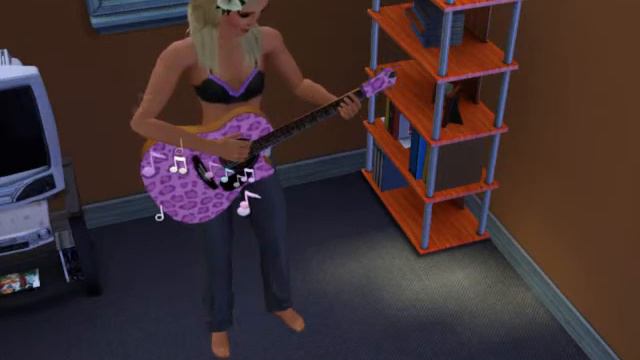 Sims 3 - My Sim Playing On The Guitar смотреть онлайн