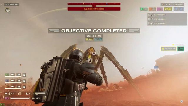 Getting tripped by a Bile Titan (Helldivers 2) смотреть онлайн