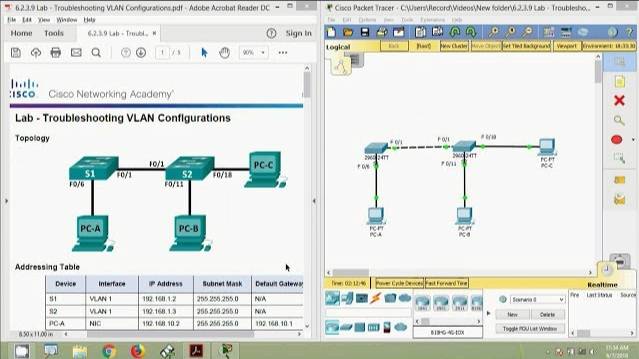 6.2.3.9 Lab - Troubleshooting VLAN Configurations смотреть онлайн