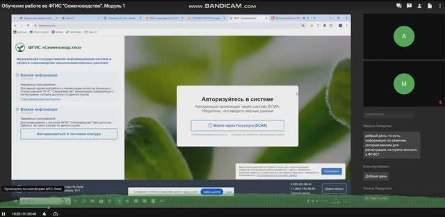 Работа в системе ФГИС «Семеноводство» смотреть онлайн