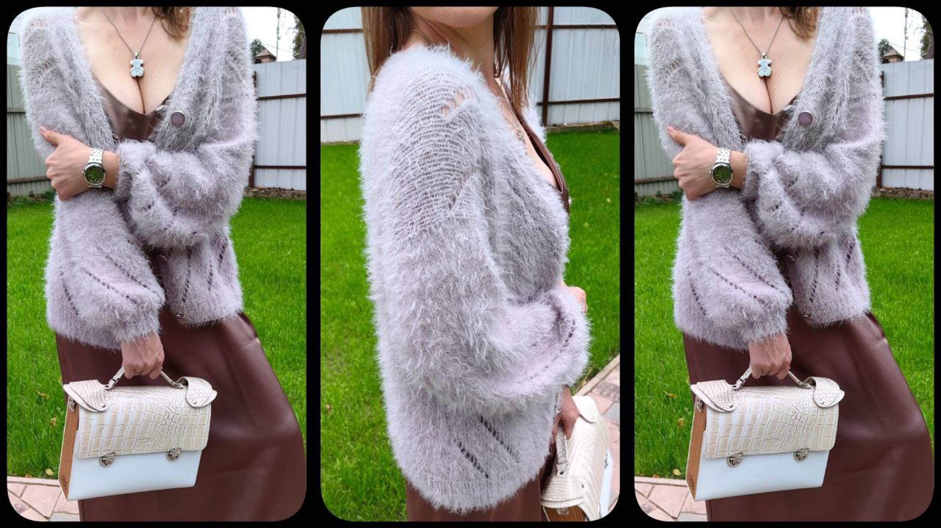 Классный кардиган спицами.Нежный,пушистый как шерсть котенка.#cardigan #кардиганспицами #каксвязать