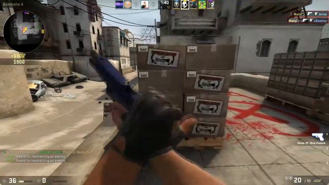 CS:GO Glock 18 kills :) @ Dust II смотреть онлайн