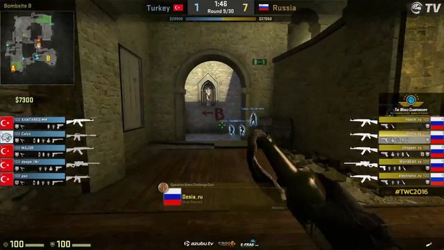 CS:GO - Turkey vs. Russia[Cobblestone] - The World Championships 2016 смотреть онлайн