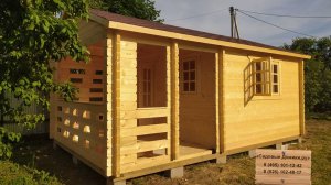 Видео отзыв о компании Садовые Домики.Ру, на видео домик "Привал" 6х4 (комната + беседка)