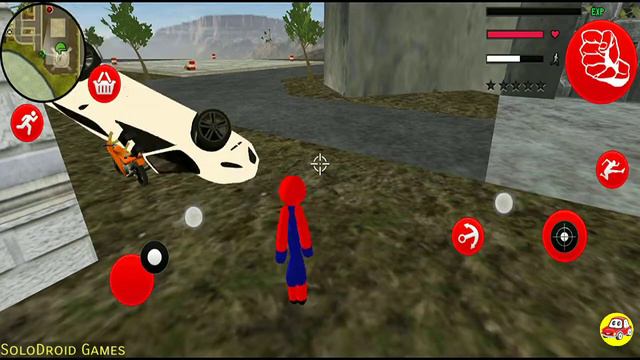 Süper Kahraman Çöp Adam - Spider Stickman Rope Hero New Update #1 - Android Gameplay смотреть онлайн