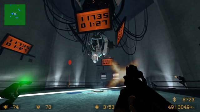 Counter Strike Source - Zombie Escape mod online gameplay on Portal Story map смотреть онлайн