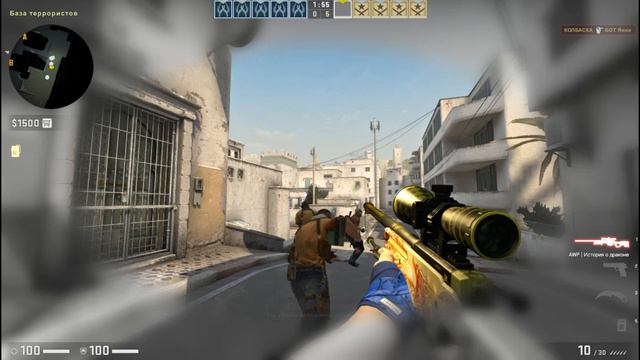 Counter-Strike Global Offensive Играю с ботами ! Leon4ik Strenin смотреть онлайн