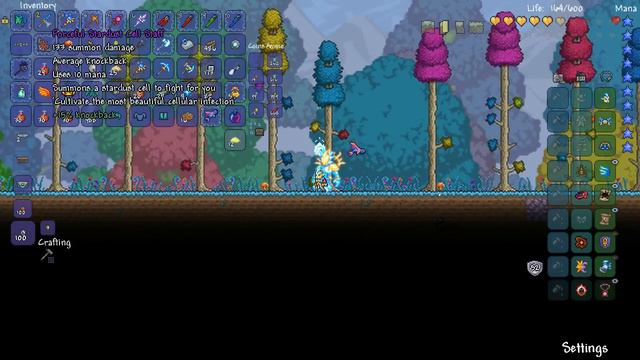Terraria 1.3 All Stardust Items Tutorial (1.3 Stardust Dragon Cell Staff Monolith Wings) смотреть онлайн