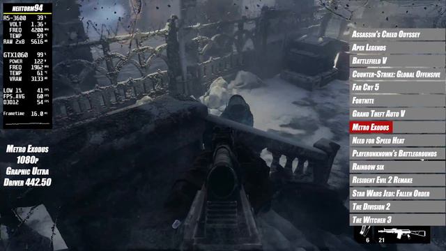 RYZEN 5 3600 GTX 1060 ( 15 GAMES )