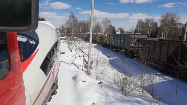 Сапсан ЭВС1-18 на манёврах смотреть онлайн