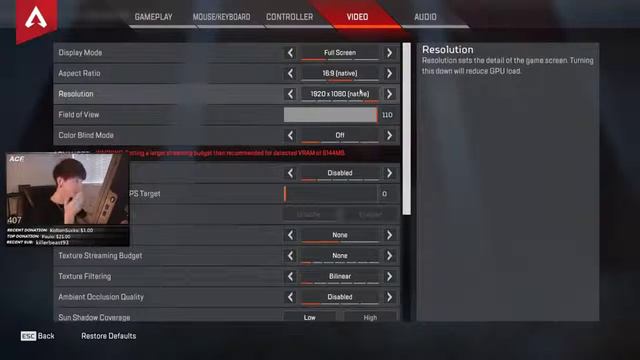 Ace Apex Legends Settings, Keybinds & Setup смотреть онлайн