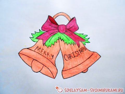 Рисуем рождественские колокола смотреть онлайн
