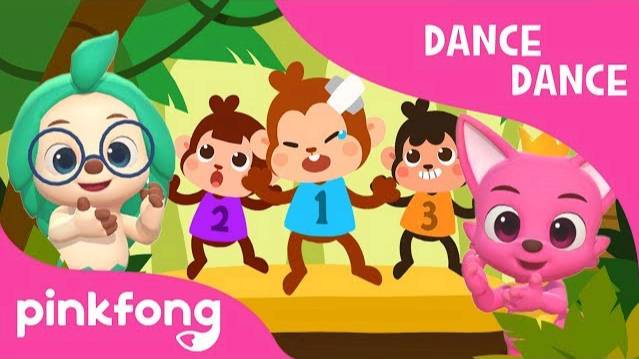 Five Little Monkeys | 3D Nursery Rhymes | Dance Dance | Pinkfong Songs for Children смотреть онлайн
