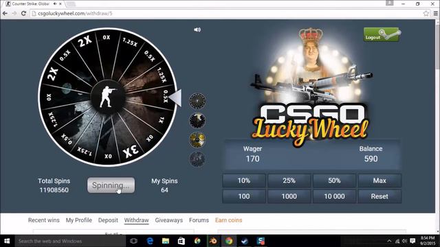 CSGO Lucky Wheel FAIL!!! смотреть онлайн