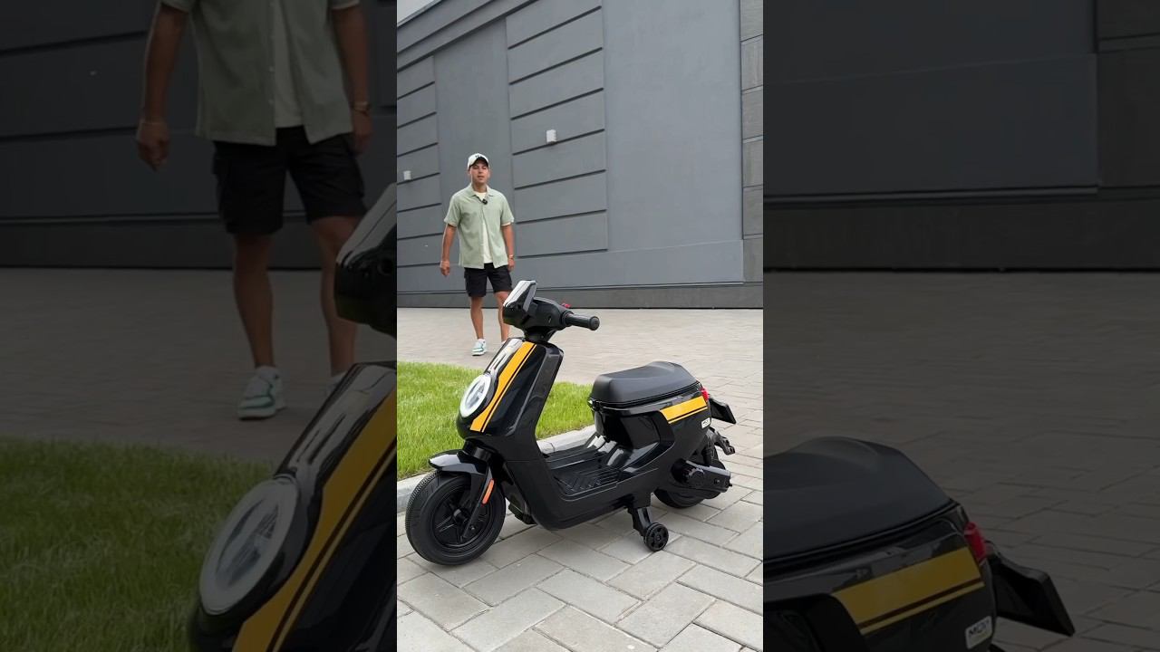 Первый детский мотоцикл с пультом управления, сайт cars-kids.com, NIU MQi+ Sport 12V - AHL012 смотреть онлайн