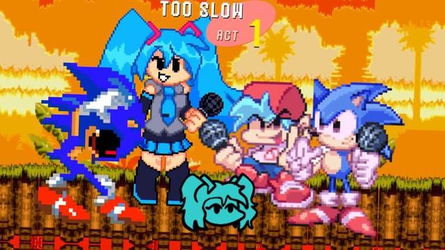 FNF Sonic.exe (Too Slow Pixel) смотреть онлайн