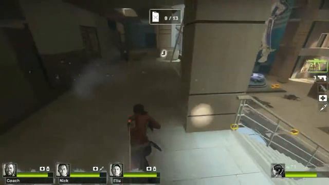 L4D2: Dead Center -Atrium- Zoey 3rd person (part1/3) смотреть онлайн