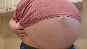 Stuffed belly (burps and jiggles)