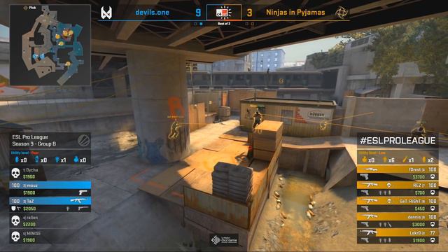 CS:GO - NiP vs. devils.one [Overpass] Map 2 - Group B - ESL Pro League Season 9 Europe смотреть онлайн