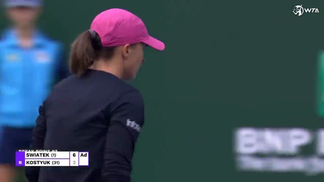 Iga Swiatek Vs. Marta Kostyuk | 2024 Indian Wells Semifinal | WTA Match Highlights