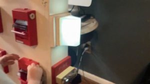 Fire alarm pull stations.
