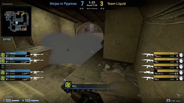 CS:GO POV Demo NiP REZ (31/9) vs Liquid (de_mirage) смотреть онлайн