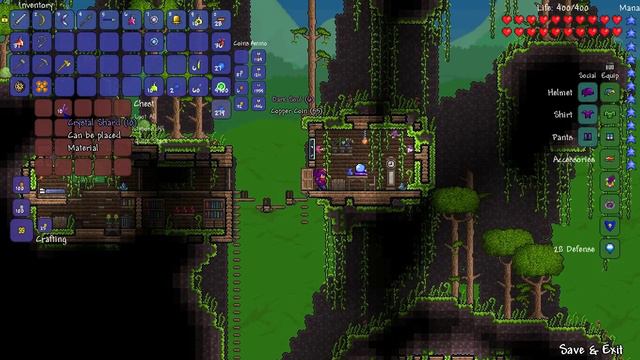 14. Let's Play Terraria: The Story Of Red(Blue) Cloud - Grappling Cheater