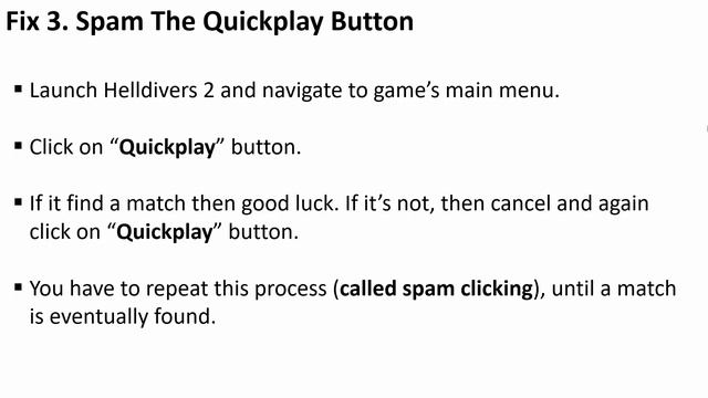 How To Fix Helldivers 2 Quickplay Not Finding Match смотреть онлайн